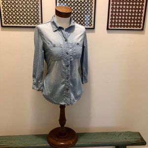 Seven Light Denim Indigo Top Small